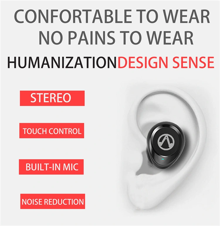 7h Playing Time Earbuds HiFi Deep Bass Sound Bluetooth Headset for iPhone