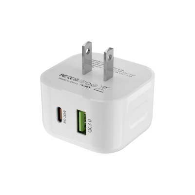 Caricabatterie rapido USB A/C da 20 W con presa a 2 porte US/Regno Unito/UE all'ingrosso