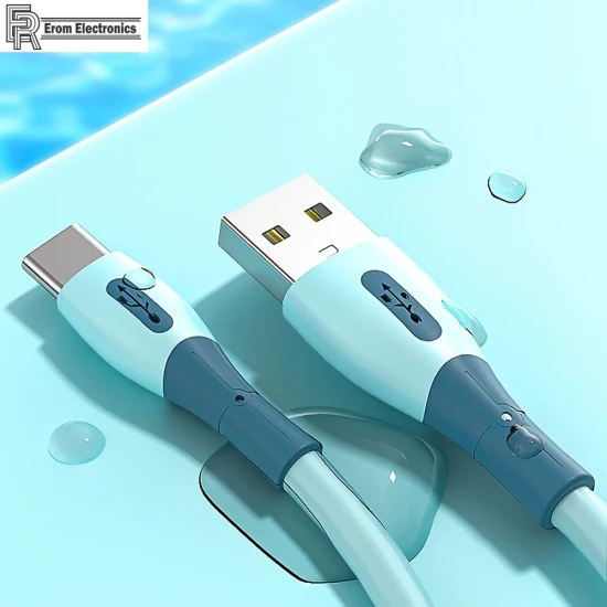 Silicone liquido, chip intelligente, ricarica rapida intelligente, durata migliorata, cavo dati micro sincronizzazione, cavo USB Type-C mobile per accessori del telefono cellulare, ricarica USB